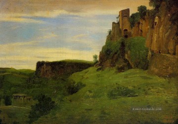 Berg Werke - Civita Castelland Gebäude Hoch in den Felsen aka La Porta San Salvatore Jean Baptiste Camille Corot Berg